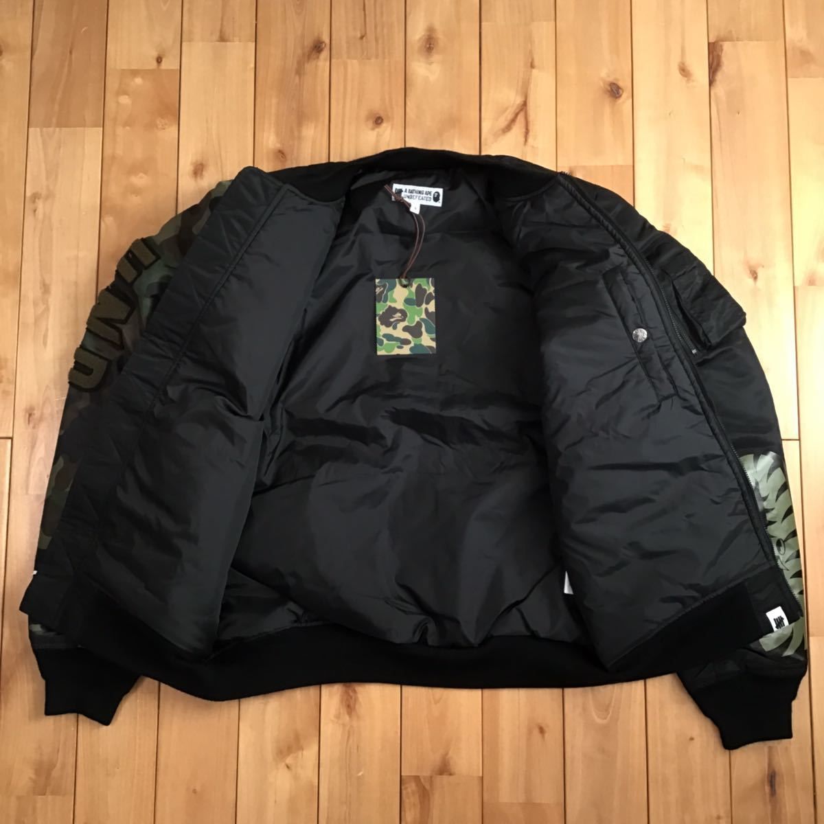 新品 undefeated BAPE シャーク MA-1 shark ベイプ - メルカリ