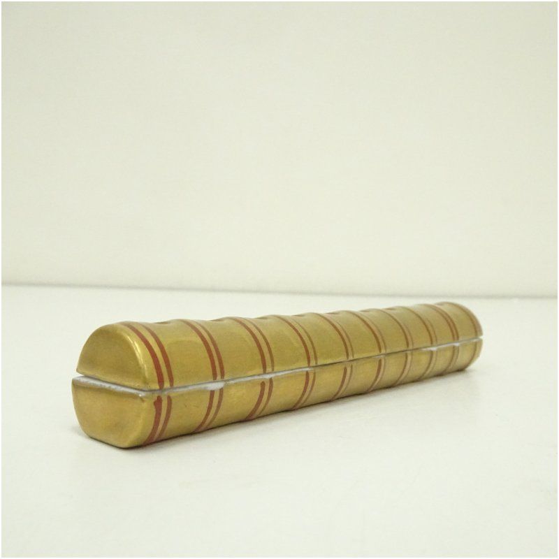 茶道具 急須型 香合 箱付き｜骨董 仏具 芳正造 金彩横笛香合（共箱） 茶道具 茶道 香道 香道具 おしゃれ