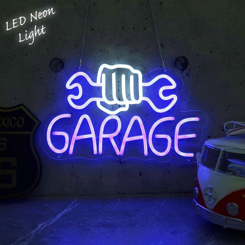 LEDネオンサイン ネオン管風 ガレージ 男前 インテリア 壁掛け ライト LED ネオンサイン 看板 サインボード 光る 光る看板 店舗用 NK-80