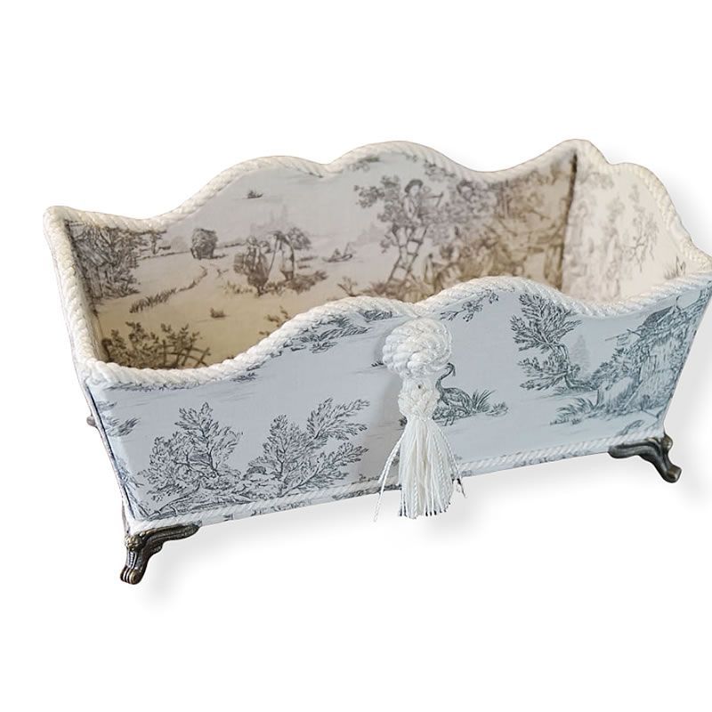 ジェニファーテイラー 脚付き小物入れ トワルドジュイ柄 Toile de Jouy