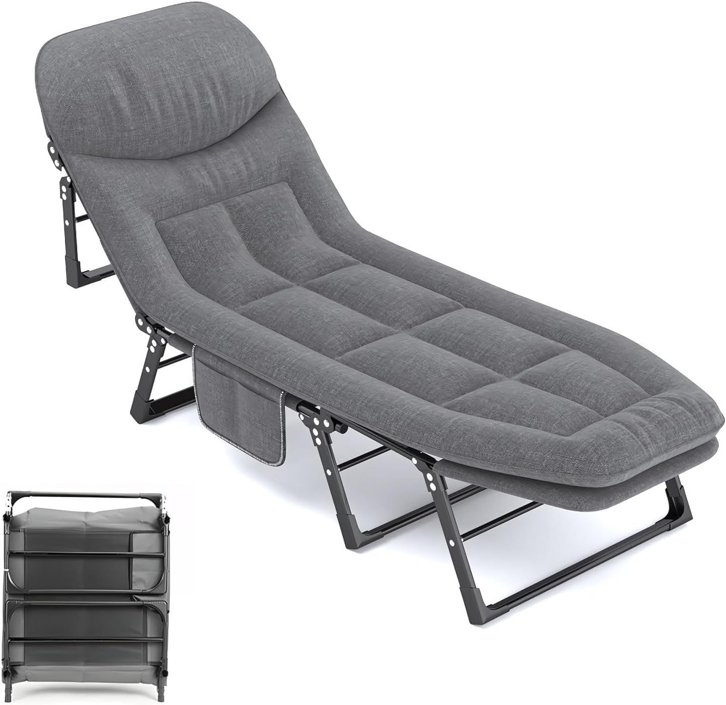 Wallfire 折り畳み式ベッド 簡易ベッド コット 折りたたみベッド 広めのベッド キャンプ用のコット 室内外兼用 防水 通気性 軽量 柔らかくて快適 アウトドア キャンプ用コット 収納便利 組立不要