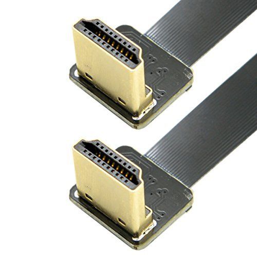 Down Angled 20cm CYFPV デュアルダウン角度 90度 HDMI タイプA オス-オス HDTV FPC フラットケーブル FPV HDTV マルチコプター 空中写真 20cm