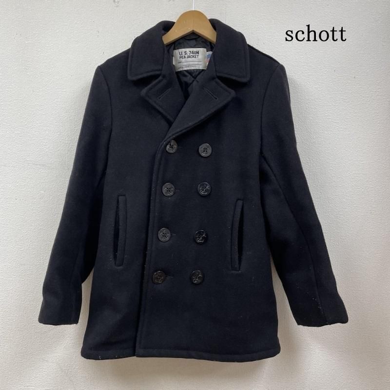 【レア】Schott Pコート 740N アメリカ製 キルティング サイズ38 schott ショット コート ピーコート U.S.740N PEA JACKET ウール