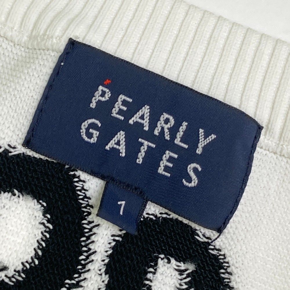 サイズ：1 PEARLY GATES パーリーゲイツ  ニットベスト  ホワイト系 [240101474365] ゴルフウェア レディース ストスト サイズ：1 PEARLY GATES パーリーゲイツ ニットベスト ホワイト