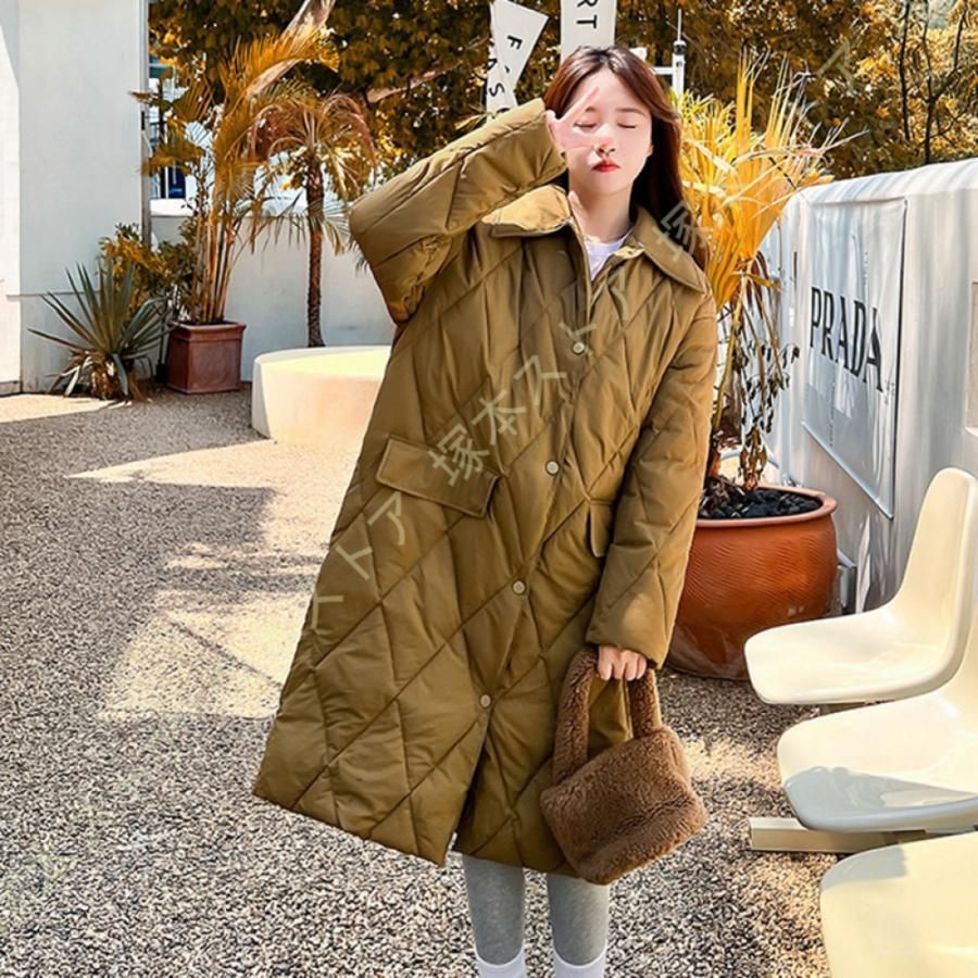 中綿コート レディース ロングコート 厚手 冬 アウター フード付き キルティングコート 中綿 防寒服 ファー コート 冬コート 暖かい 通勤 防水 中綿ジャケット キルティングコート アウター レディース 秋冬