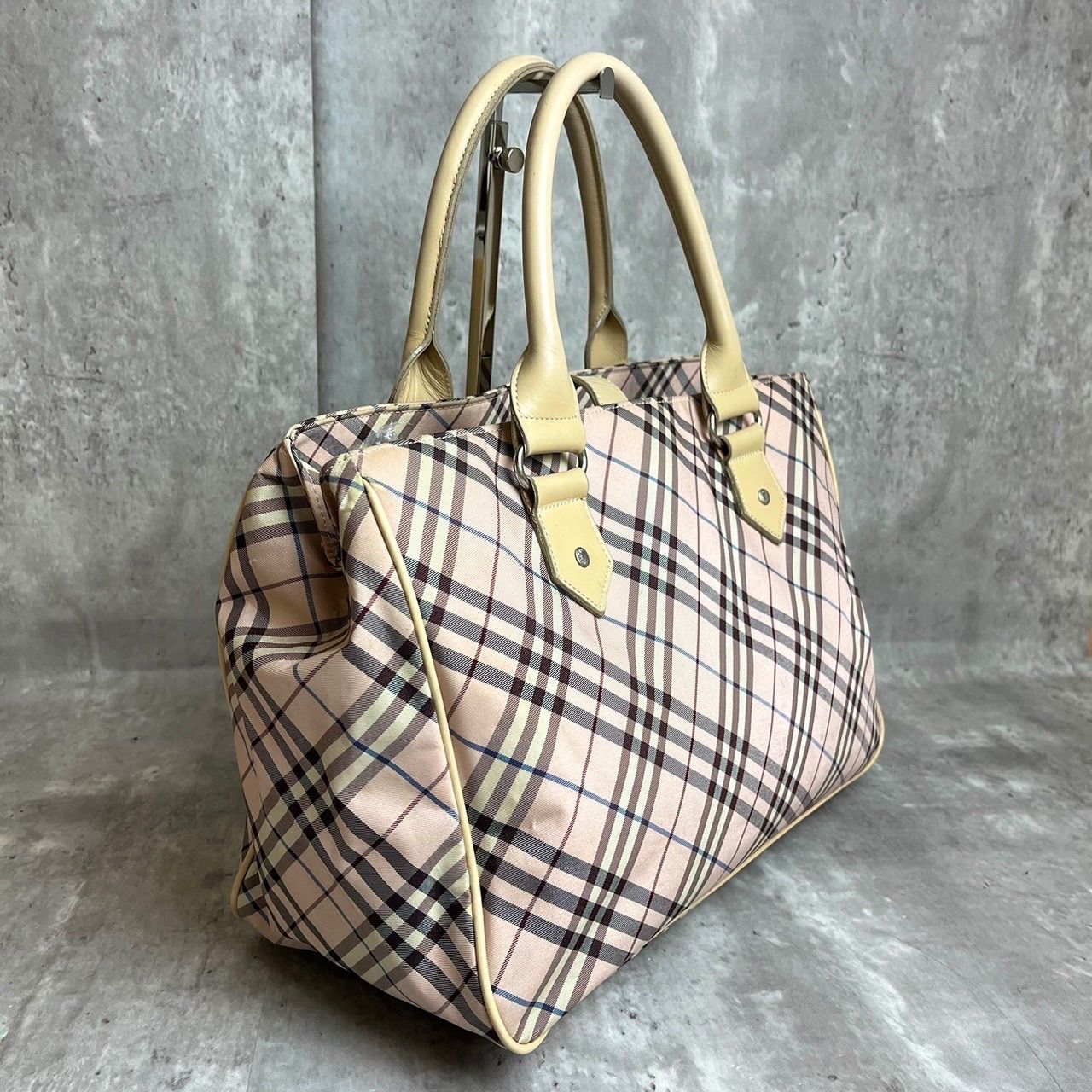 本物良品【BURBERRY】バーバリー チェック柄 キャンバス