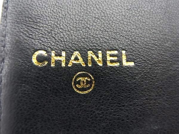 CHANEL シャネル 二つ折り長財布 A01429 ブラック キャビアスキン  