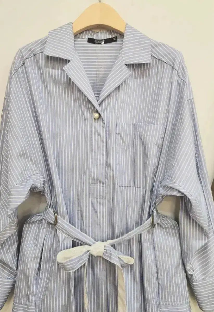 JILL STUART ジルスチュアート ストライプ ロングシャツタイプ ワンピース