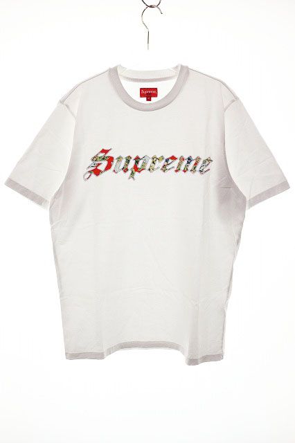 supremeフローラルアップリケエスエストップ Supreme - Floral Applique S/S Top - UG.SHAFT