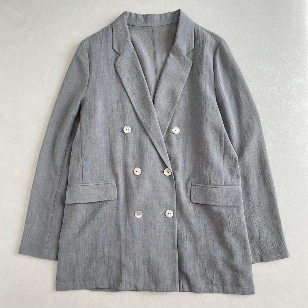 美品 SHENERY シアーダブルジャケット グレー Fサイズ - メルカリ