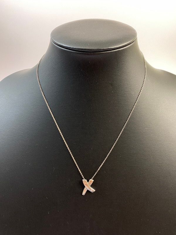 品 TIFFANY-Co. ティファニー パロマピカソ キス クロス ネックレス SV925 シルバー925 レディース アクセサリー 182-250918-em-02-min