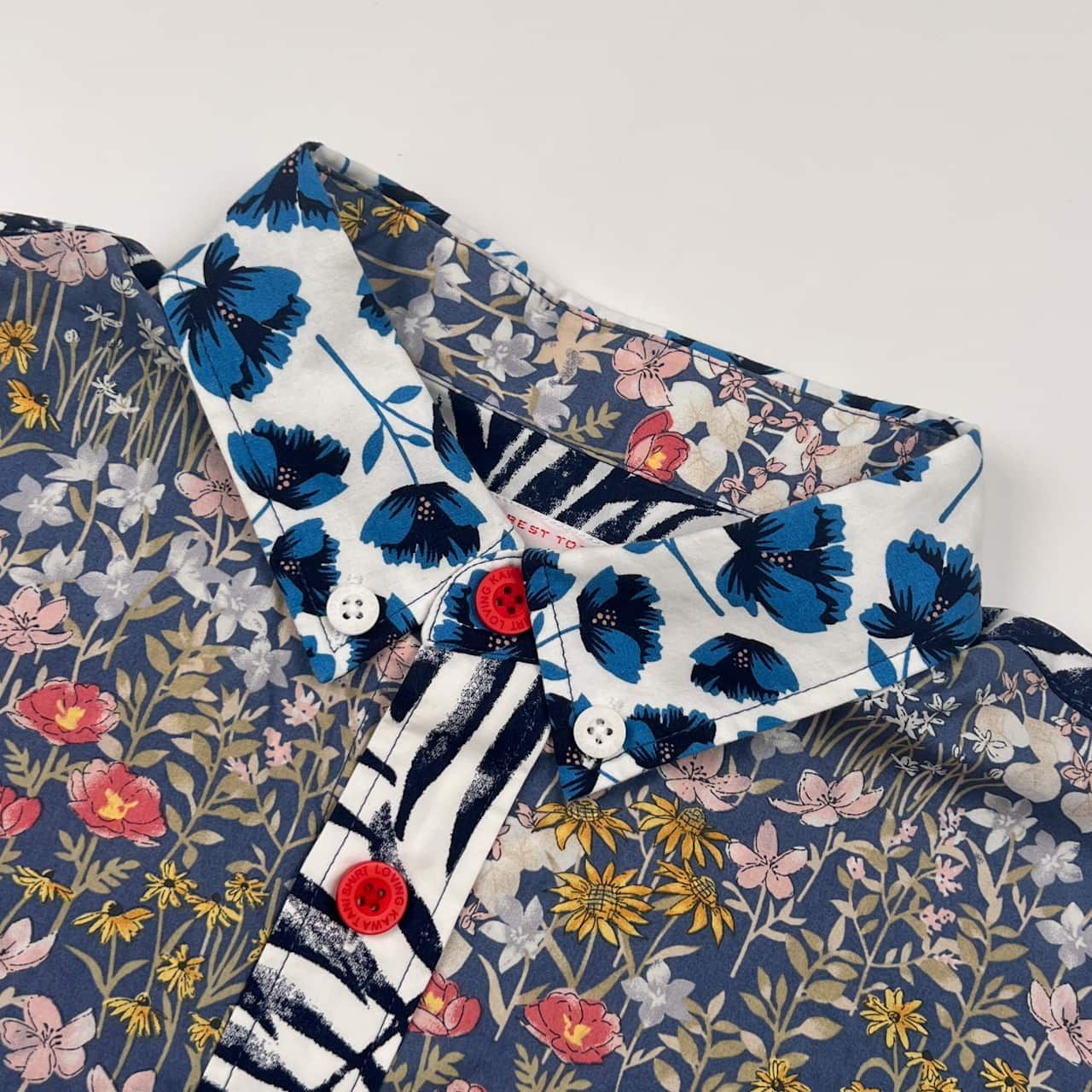 KAWATANI SHIRT カワタニシャツ 花柄 BD ボタンダウン 長袖 柄
