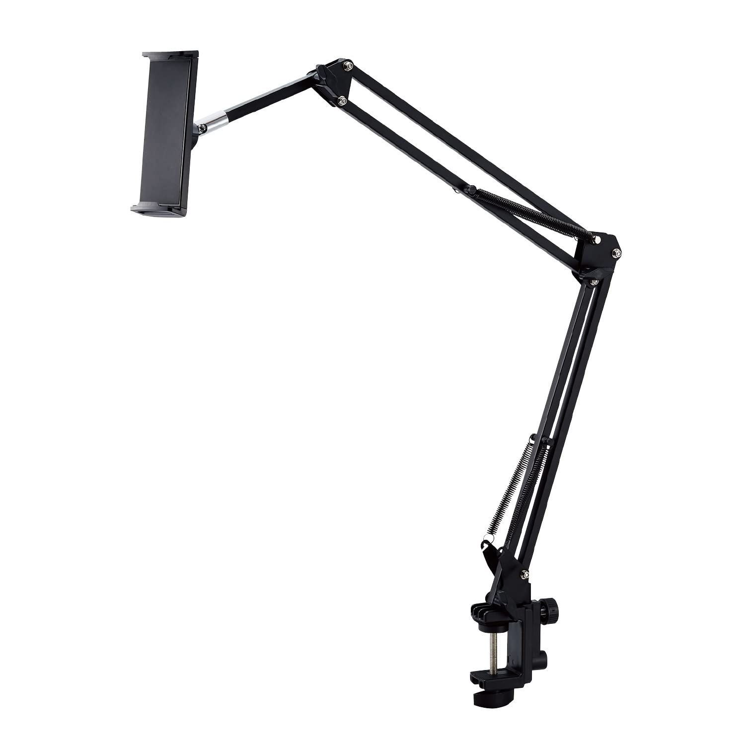 【特価商品】TB-DSZARMBEDBK ブラック 4.6~12.9インチ対応 Zアーム型 360度回転 寝ながら ベッドサイド取付可能 iPhoneスタンド スマホスタンド iPadスタンド スタンド スタンド アーム タブレット エ