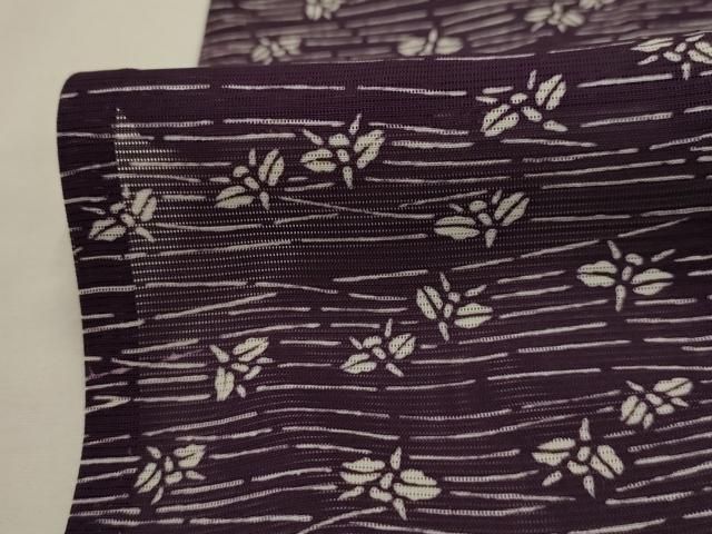 平和屋着物＊夏物 小紋 絽 舞花文 正絹 逸品 AAAY0565sx