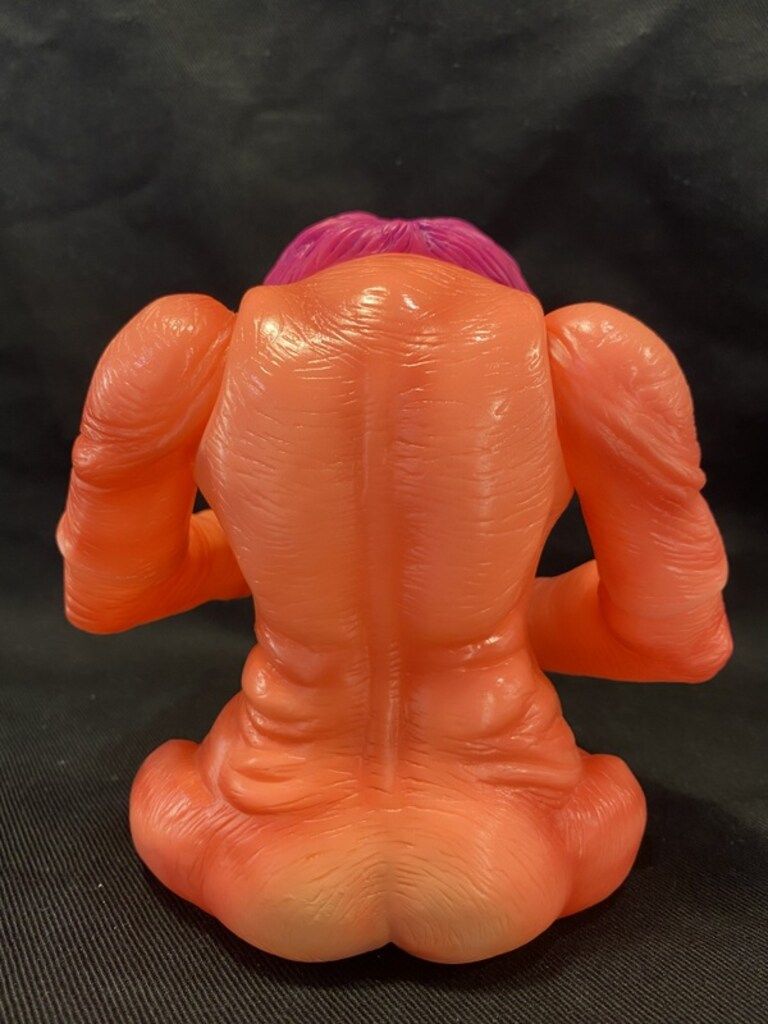 MSTOYS JAPAN テケテケソフビ スーパー蓄光 注文 MS TOYS JAPAN ソフビポップモンスター テケテケ 蓄光ピンク成型