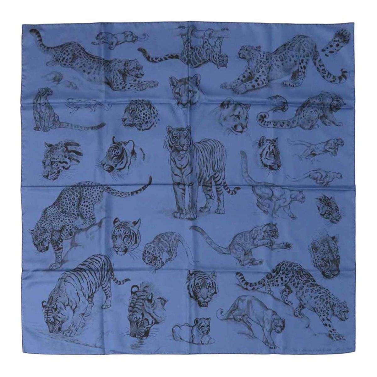 美品 Hermesカレ90 Dans l atelier de Robert Hermes Dans l'atelier de Robert Dallet Finesse Silk 90 cm 36