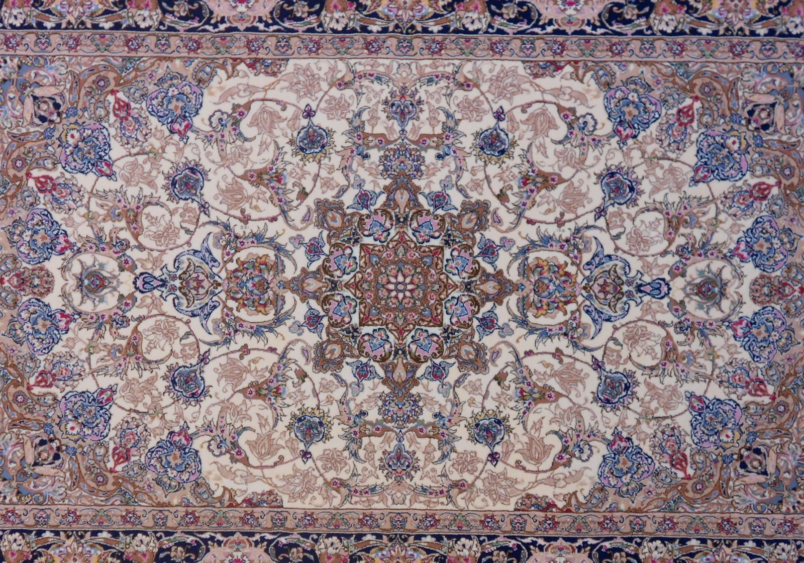 170万ノット！輝く、多色織絨毯！本場イラン産100×150cm‐201001-