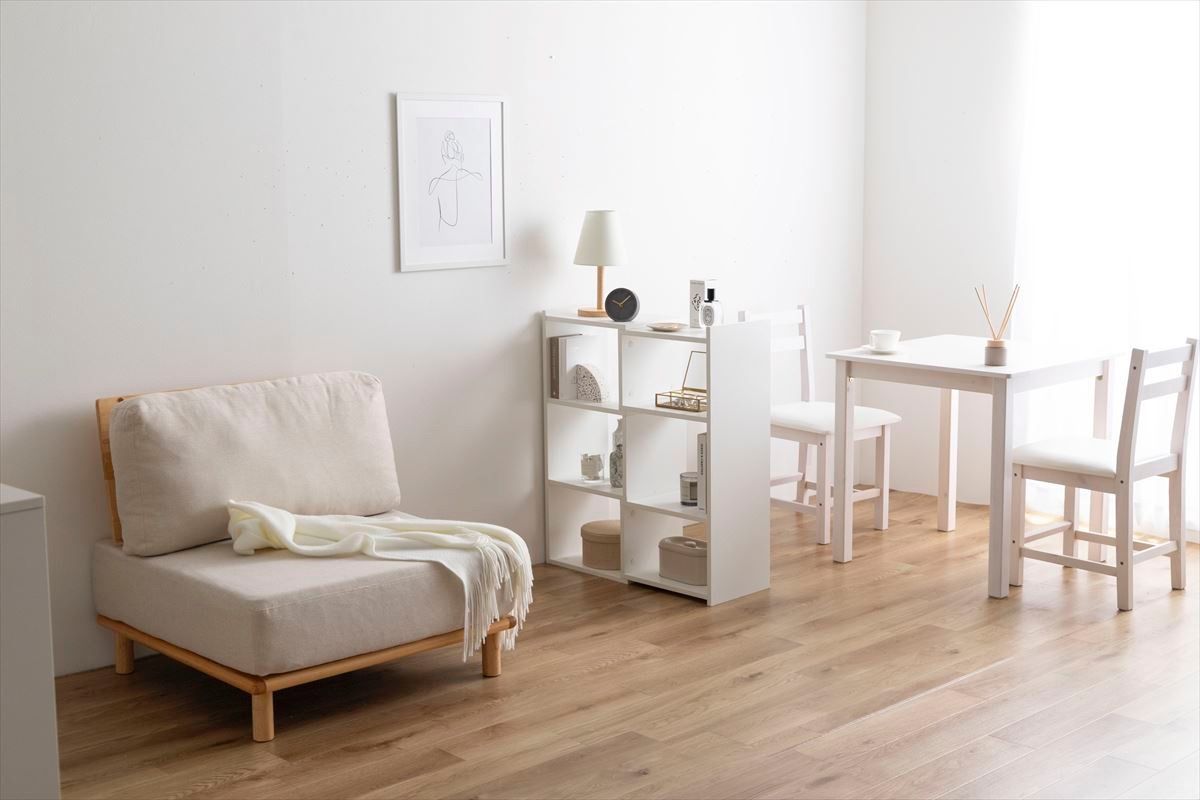 送料無料】【幅40-75cm】Sunap伸縮ラック 収納 木目調 棚