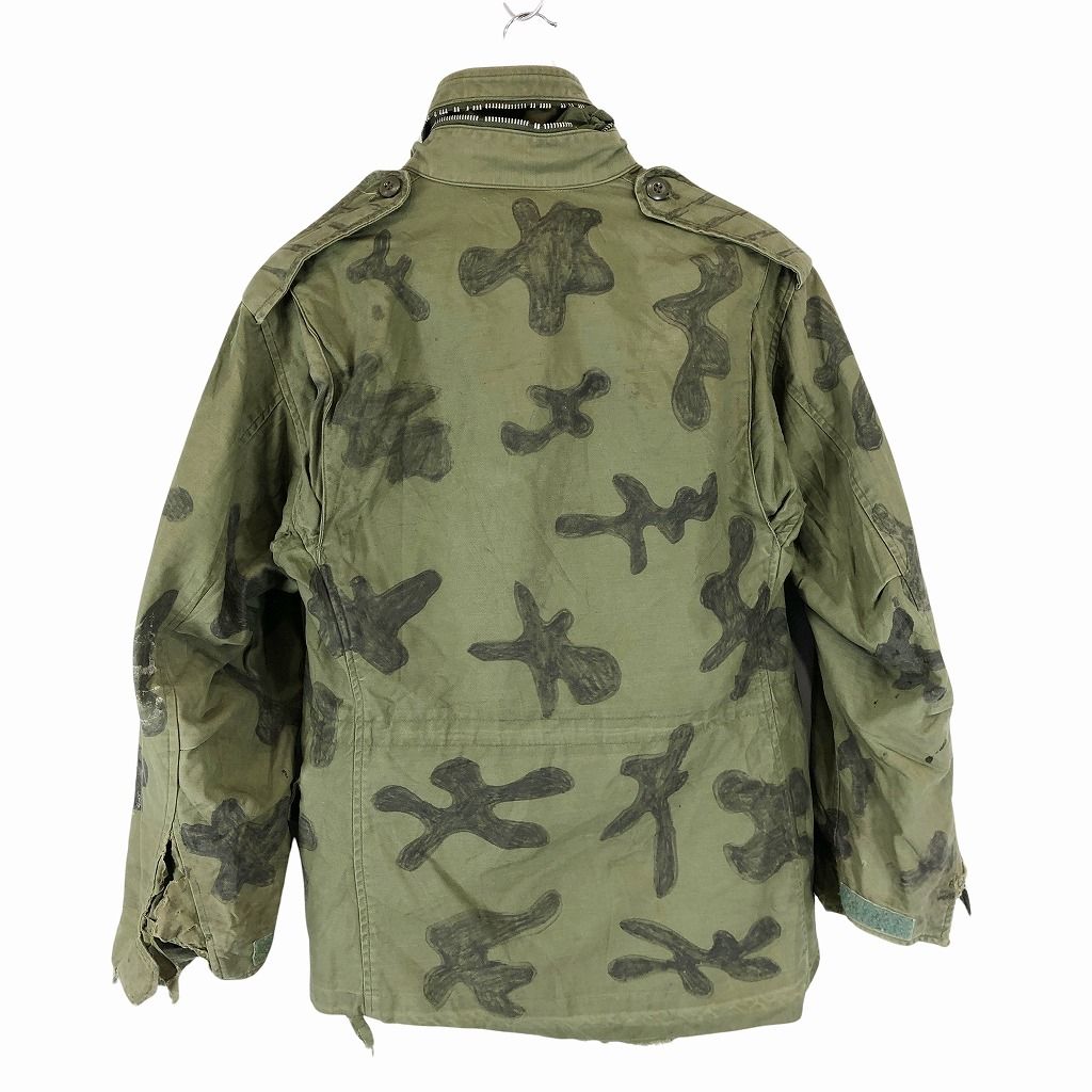 米軍実物 M-65フィールドジャケット 2nd ハンドペイント Small 米軍実物 M-65フィールドジャケット 2nd ハンドペイント Small 米軍