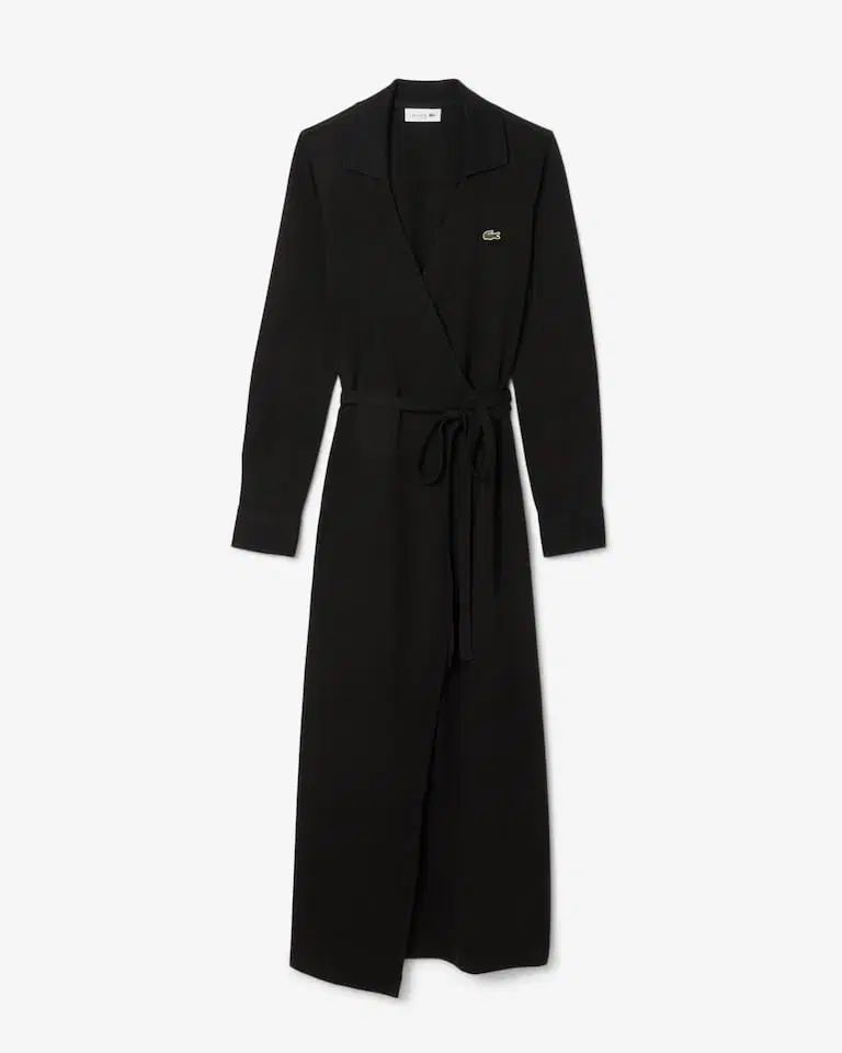 LACOSTE ラコステ ラップ ドレス 黒 34