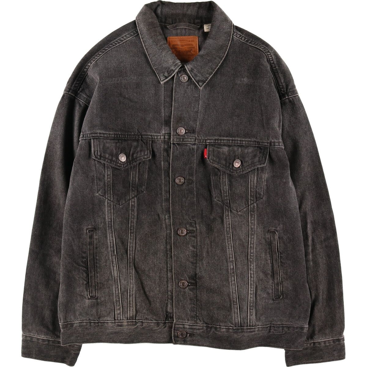古着 リーバイス Levi's ブラック デニムジャケット Gジャン メンズS