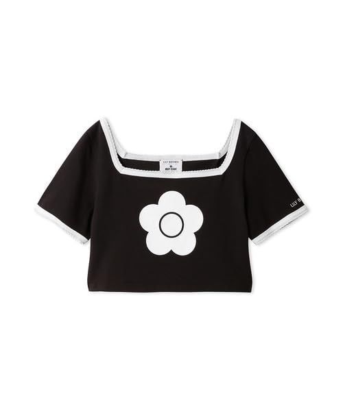 【新着商品】レディース LWCT244123 QUANTクロップドTシャツ Mary [リリーブラウン]