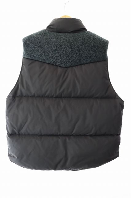 アンダーカバー UNDERCOVER 22AW ボア切替 ダウン ベスト UC2B4001 3 黒 ブラック ブランド古着ベクトル 251006