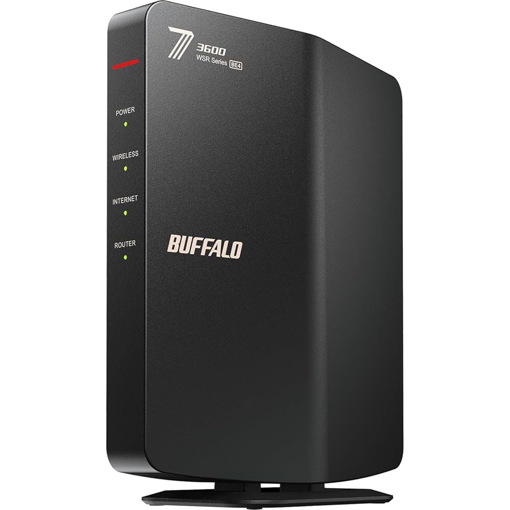バッファロー WiFi ルーター 無線 LAN Wi-Fi 7 11be デュアルバンド 2882 688Mbps エコパッケージ WSR3600BE4P NBK