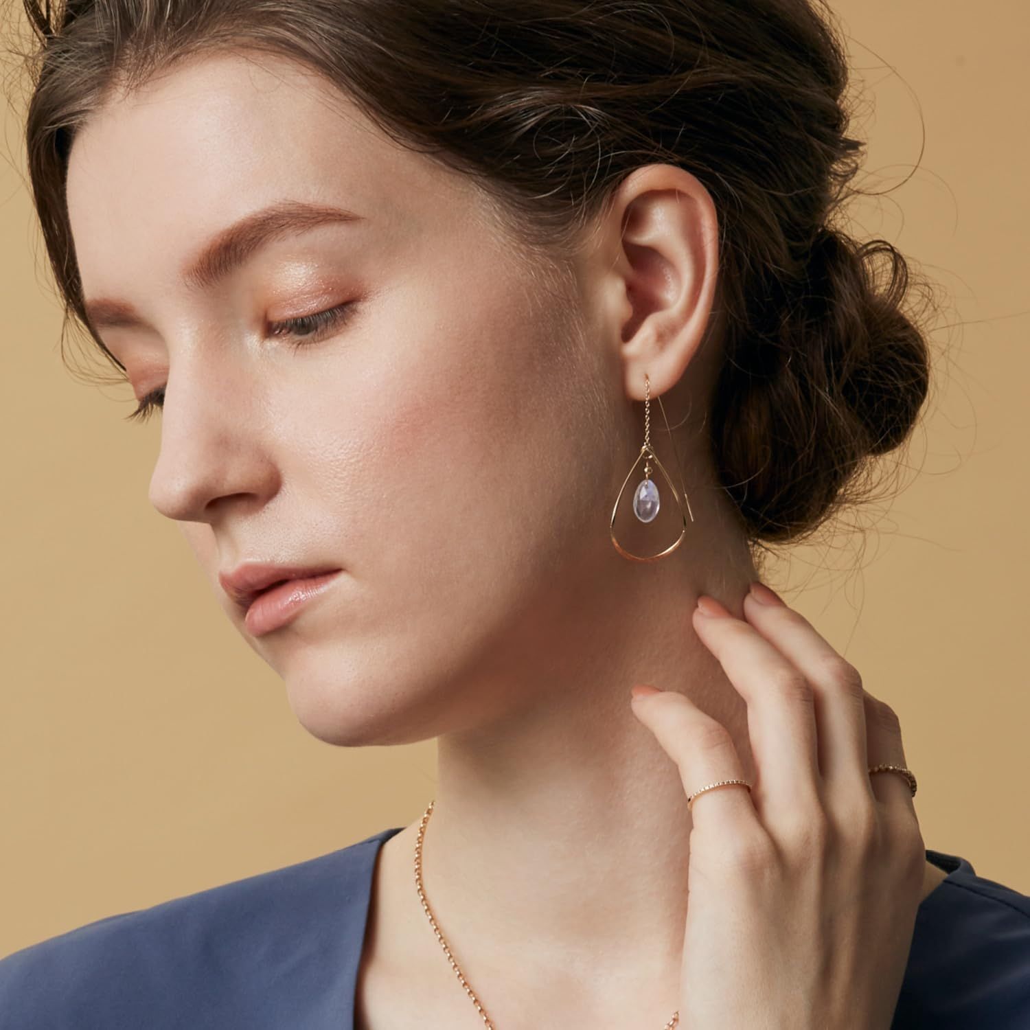 日本サイズ5号 K 10ピンキーリング agete アガット