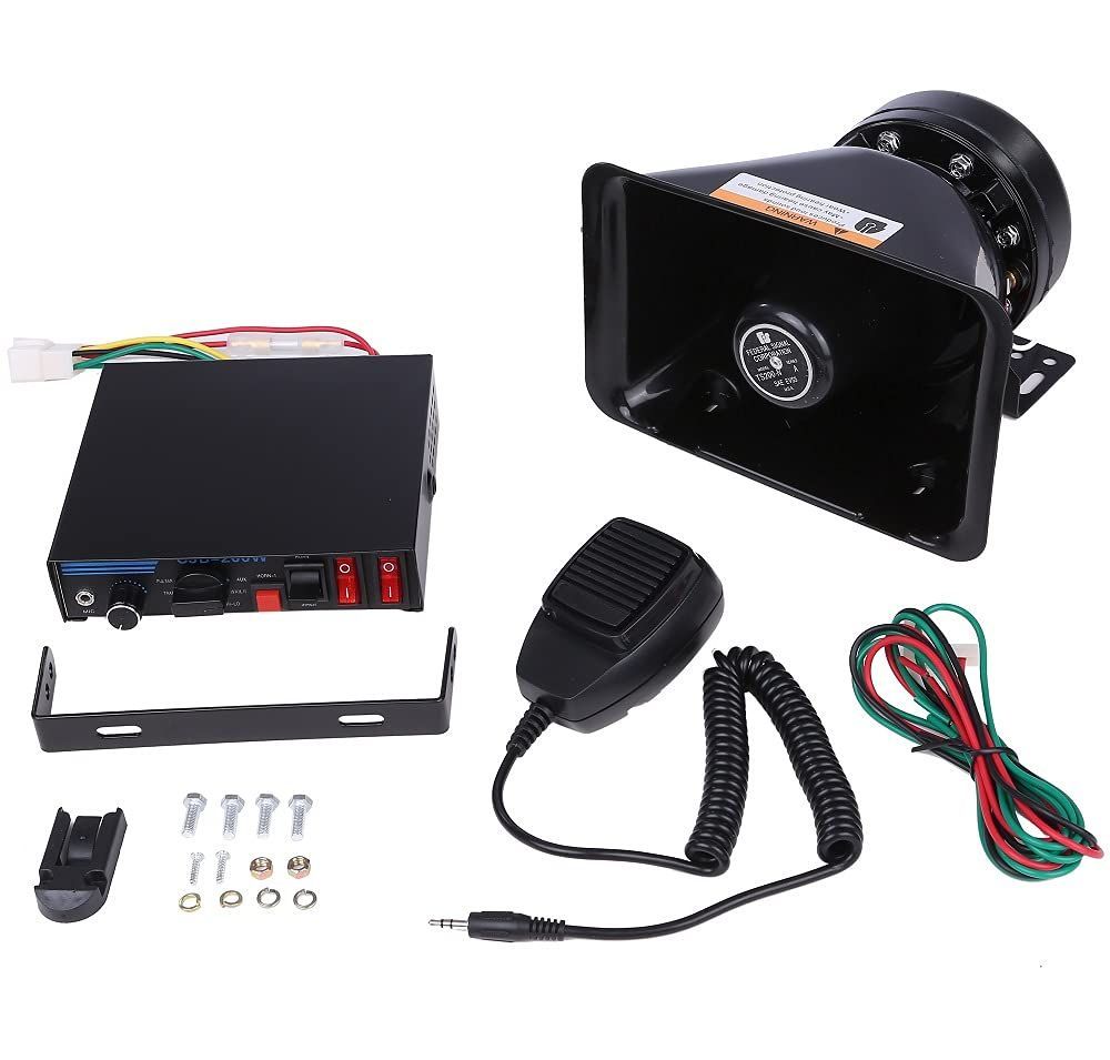 Avan Knight ハイパワー 24V 200W 拡声器 スピーカー アンプ マイク セット サイレン 付き イベント 宣伝 パトロール 防犯 メガホン KRB271 24V ブラック 24V ブラック