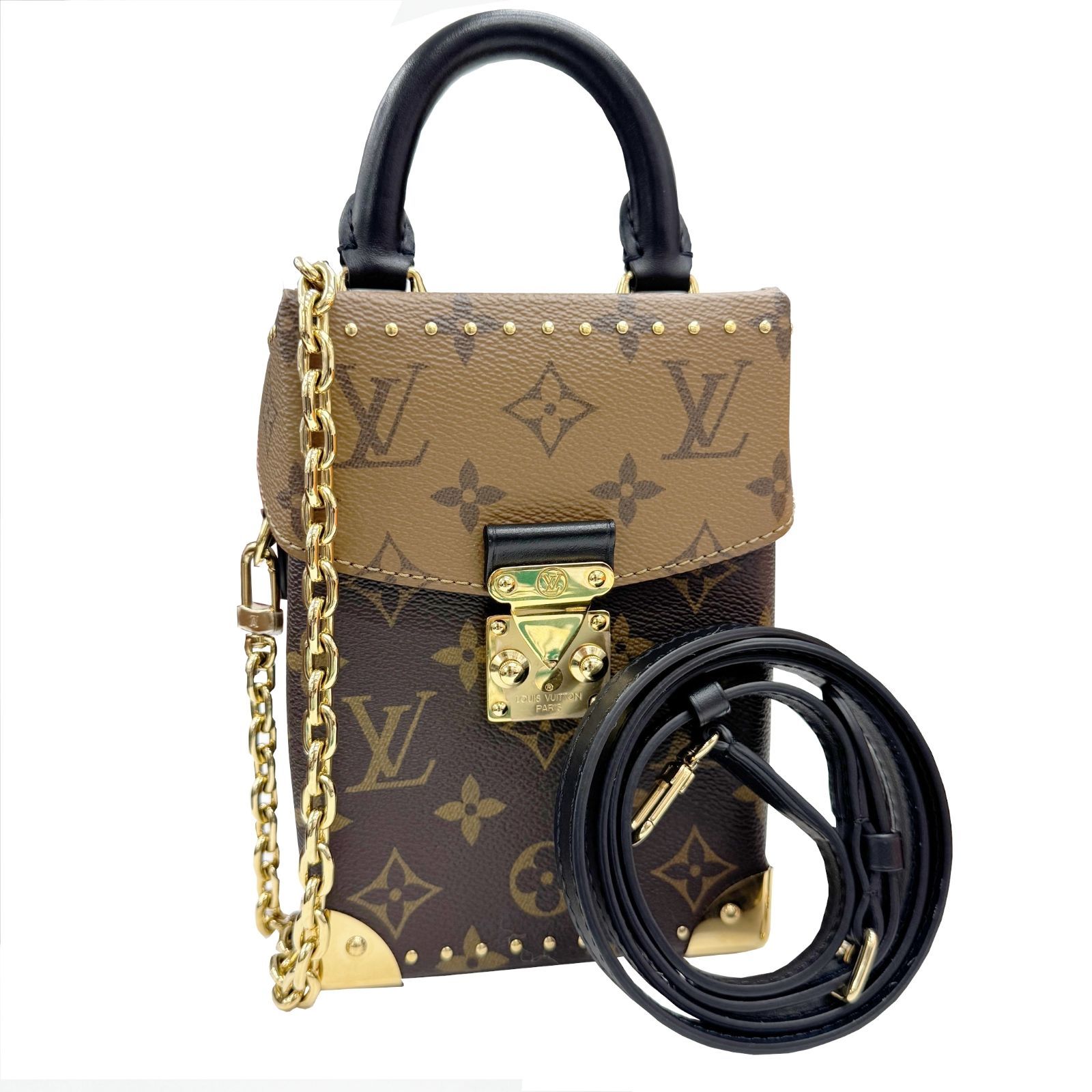 LOUIS VUITTON モノグラム リバース カメラボックス ショルダーバッグ バイ M82465 ルイヴィトン ヴィトン チェーンショルダー トップハンドル ブランドギャラリー心斎橋店