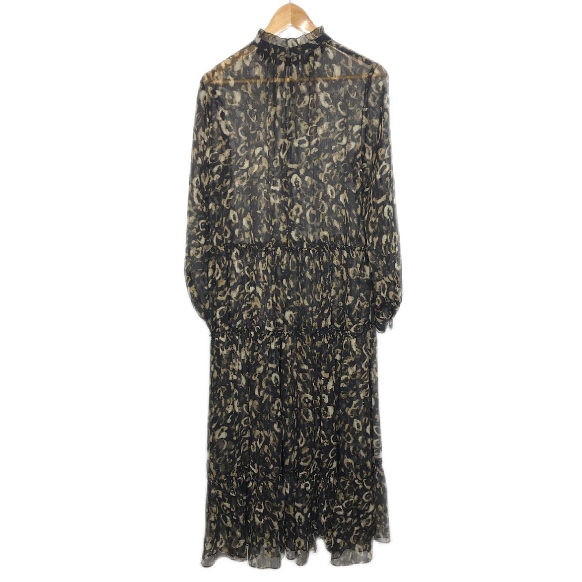 倉吉店】NOBLE | ノーブル ワンピース レオパードプリントティアード