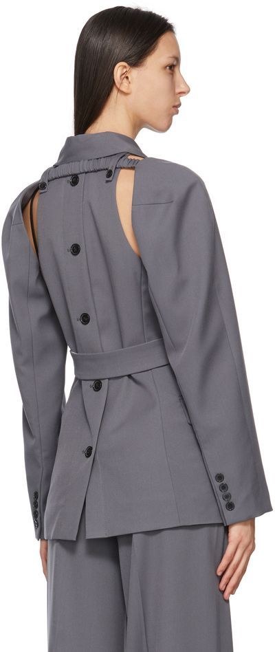 未使用 rokh ロク 36 ネイビー WITH SLEEVEブレザー - メルカリ