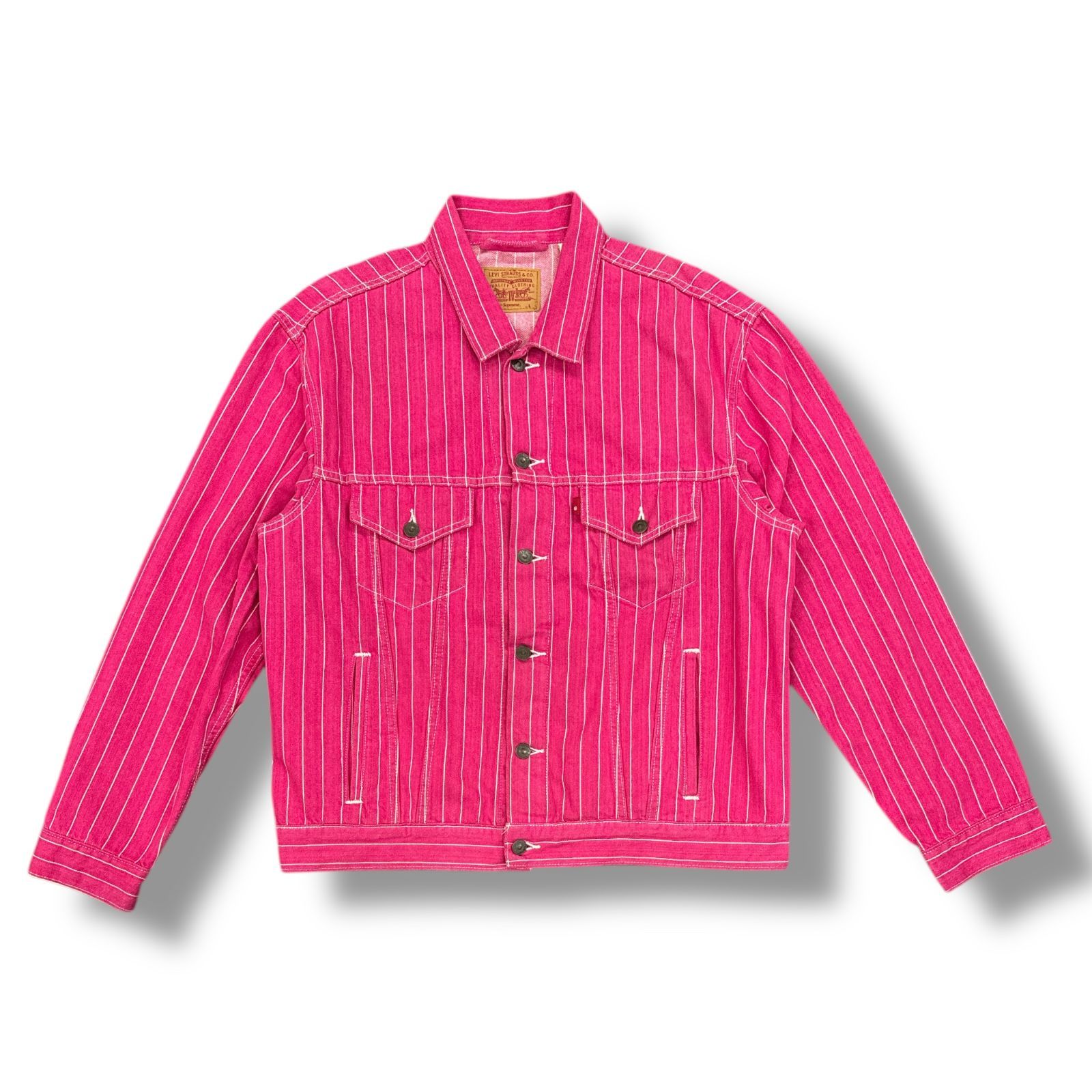 Supreme 18SS ×Levi's Pinstripe Trucker Jacket ピンストライプ