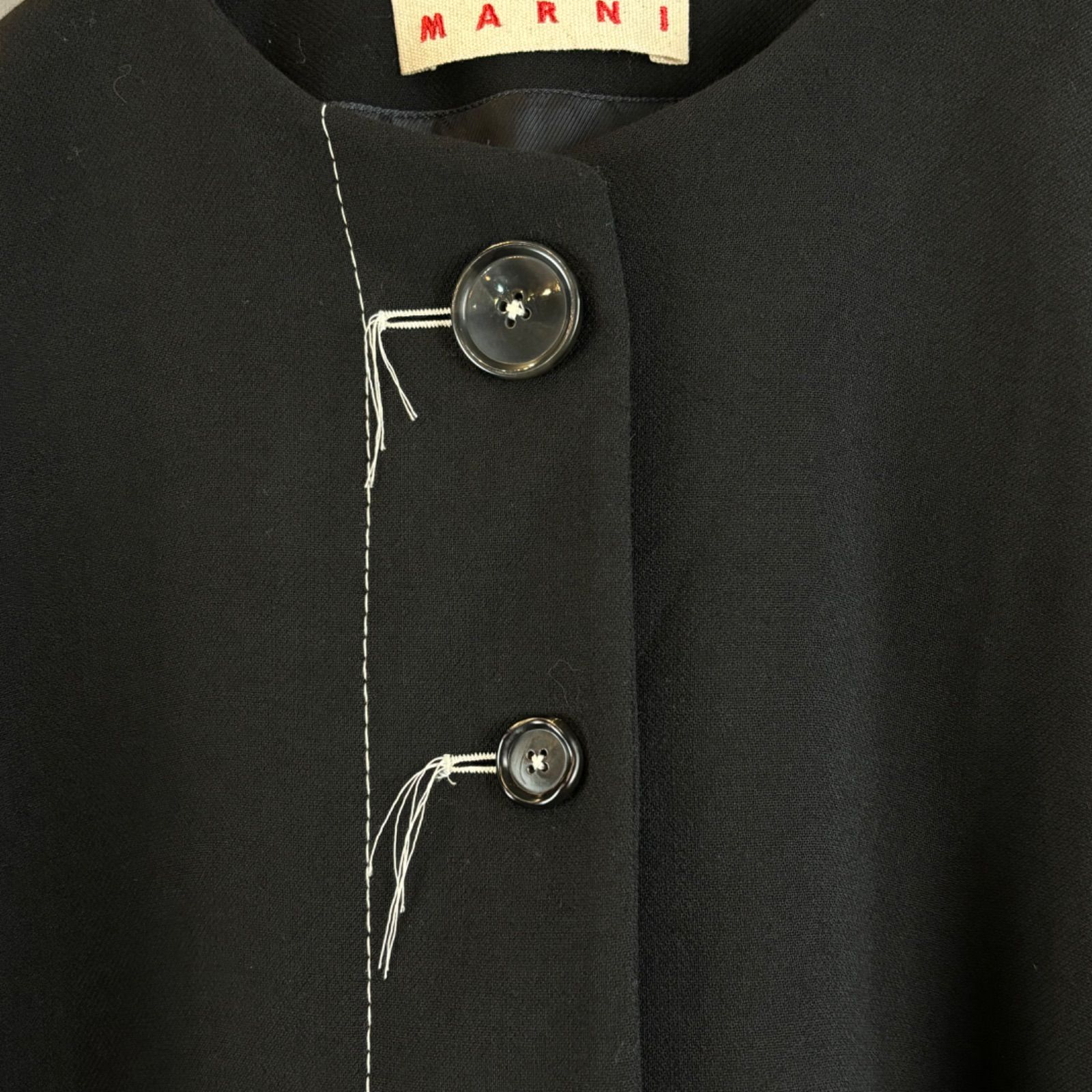 イタリア製 MARNI マルニ ノーカラージャケット ウール コート 