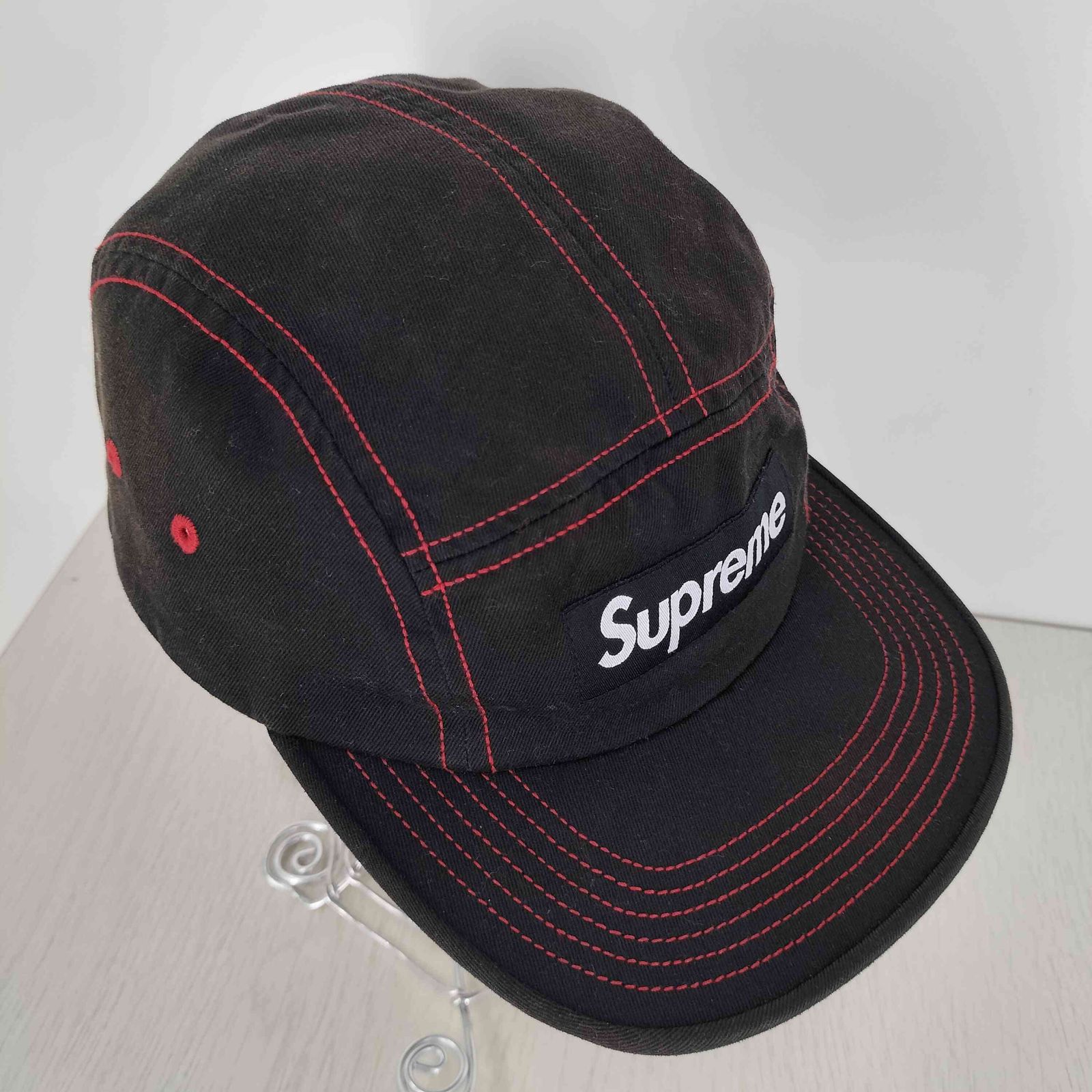 Supreme Contrast Stitch Camp Cap 黒 18ss Supreme Contrast Stitch Camp Cap Black - New York Storage