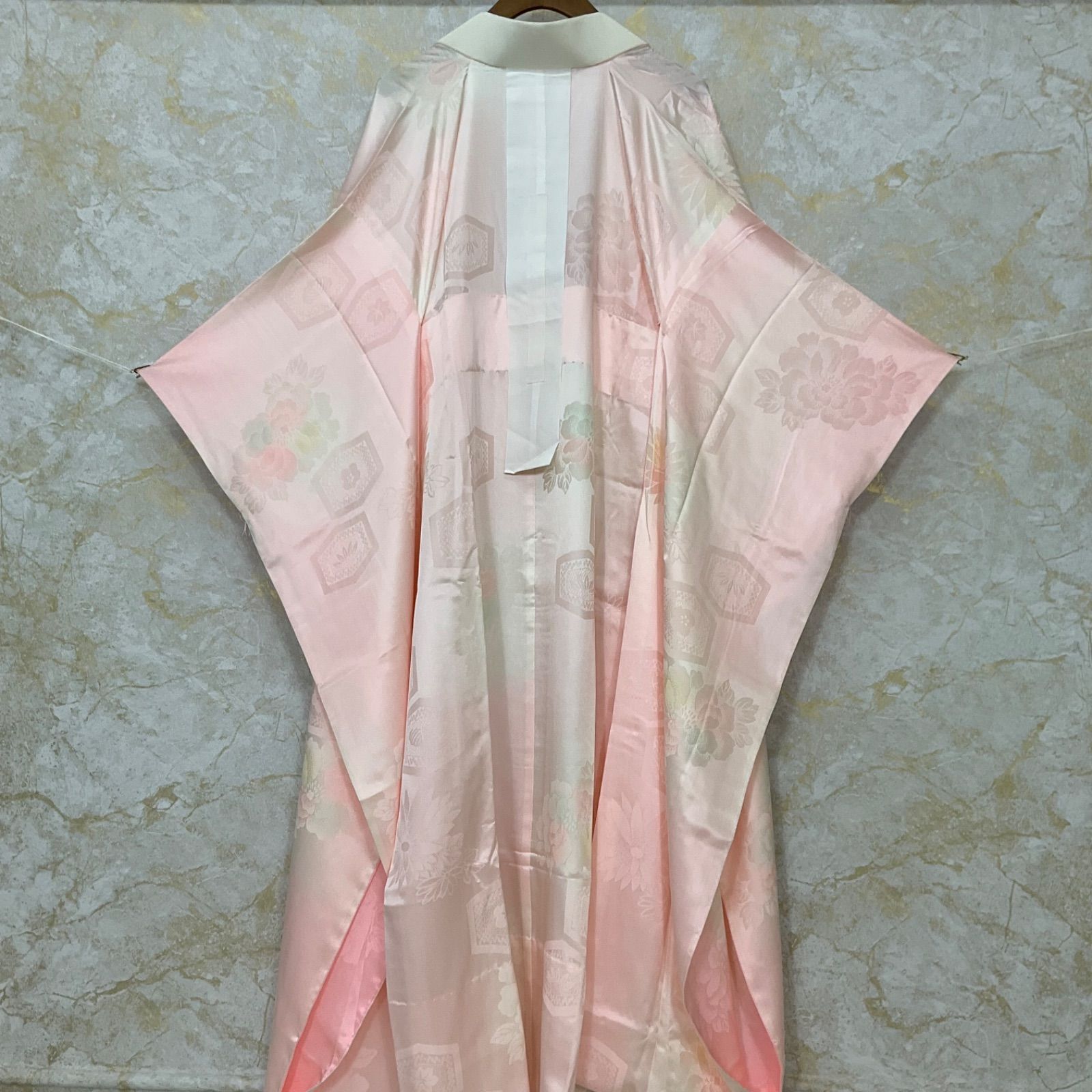 ◇kimono+one◇美品◇振袖長襦袢◇袷◇袖無双◇衣紋抜き付き◇裄65.5肩