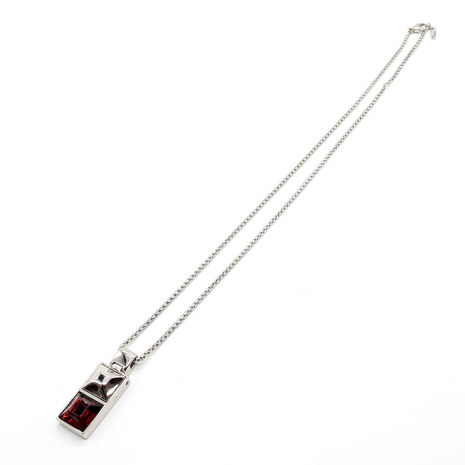 バカラ　キューブレッドシルバー925未使用美品 Baccarat バカラ ネックレス SILVER 925 シルバー チェーン