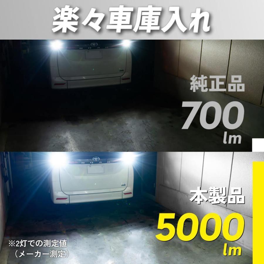 HID屋 LW5B LED バックランプ 2灯 タイプA/B 明るくてバックカメラの視界良好 保安基準 爆光 バルブ バックライト ヴォクシー VOXY ノア NOAH 90系 車検対応