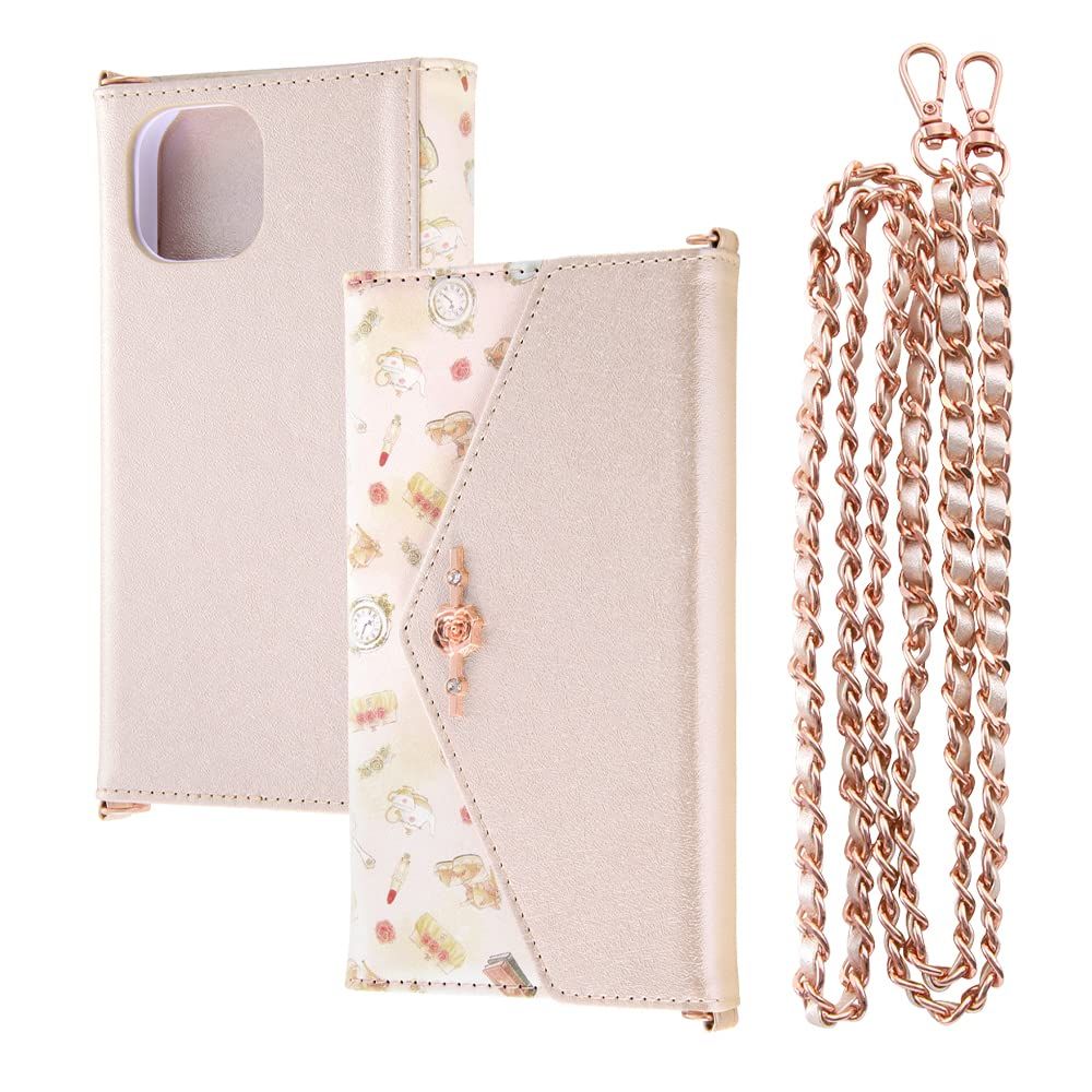 【数量限定】プリンセス 手帳型 キャラクター ケース ケース レザー ディズニー ケース 13 Collet ケース/iPhone ショルダー 14 ストラップ iPhone 付/ベル デジタルアルキミスト DS-DP36MLC5/BL
