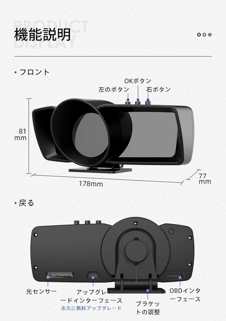 数量限定】OBD2/GPSモード ヘッドアップディスプレイ スピードメーター タコメーター 故障診断 ECUデータを読み取る 良警告機能 日本語表示( A600) - メルカリ