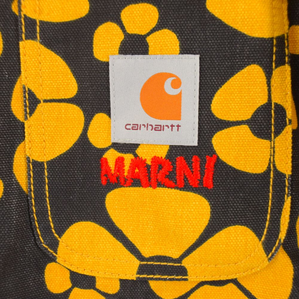 MARNI (マルニ) ×CARHARTT WIP OG CHORE COAT カーハート フラワー チョアコート カバーオールジャケット ブラック