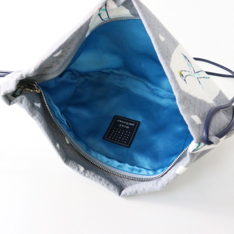 ミナペルホネン mina perhonen coupe bag -cross bird-/グレー