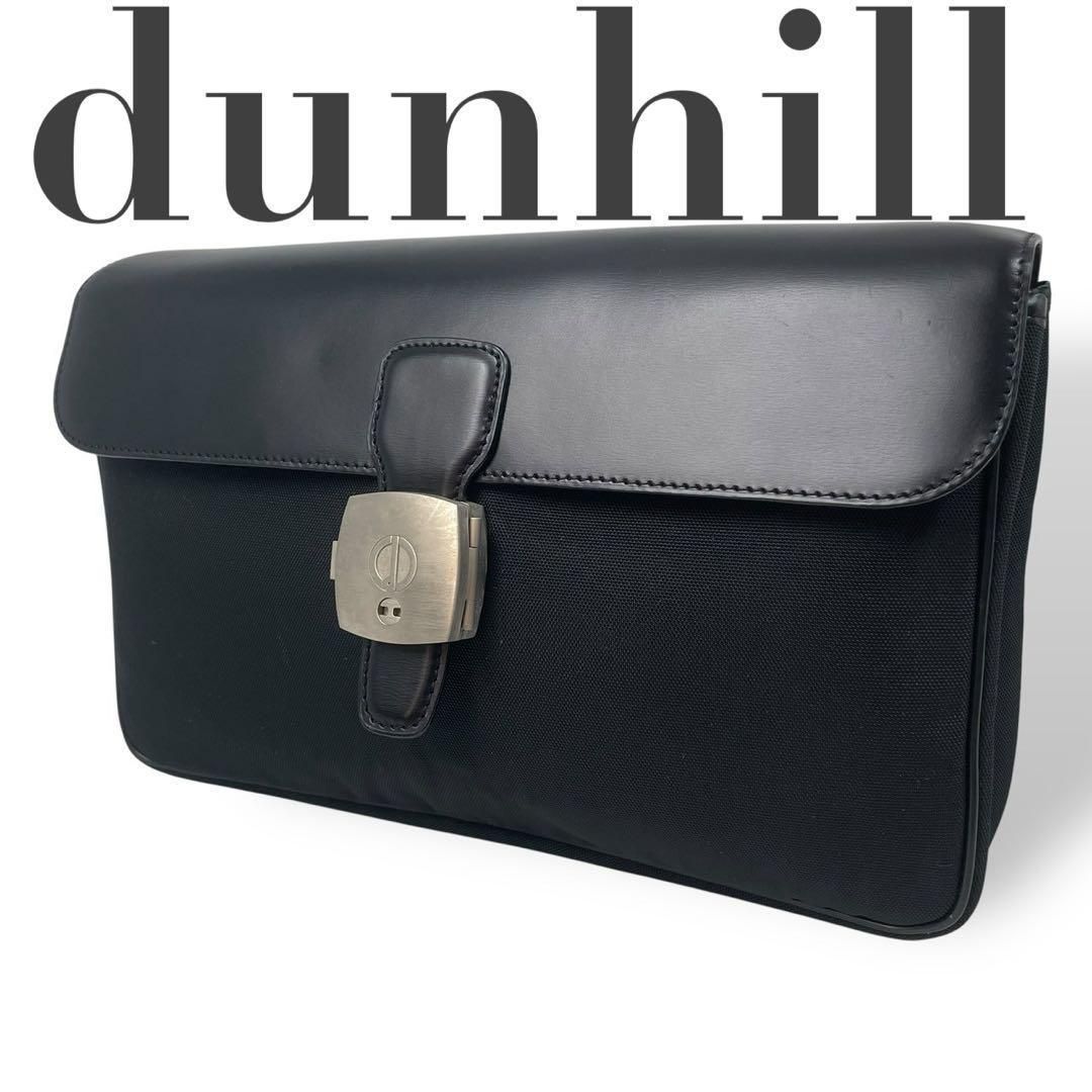4912 dunhill ダンヒル セカンドバッグ 鍵付き キャンバス