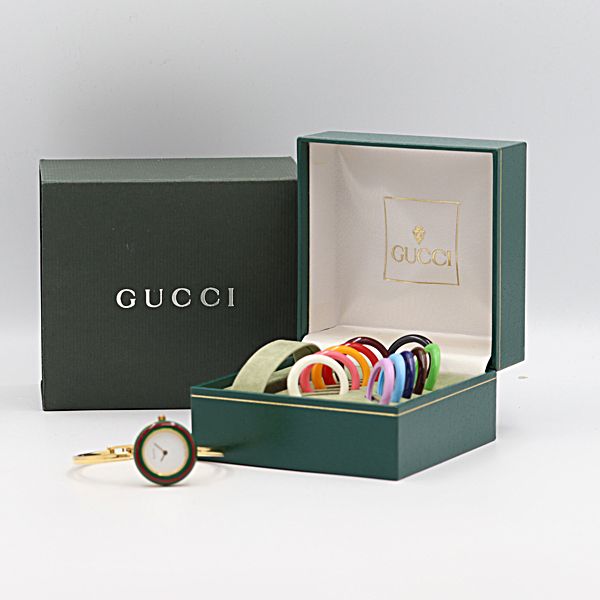 デッドストック級 箱付 稼働 美品 グッチ チェンジベゼル 11