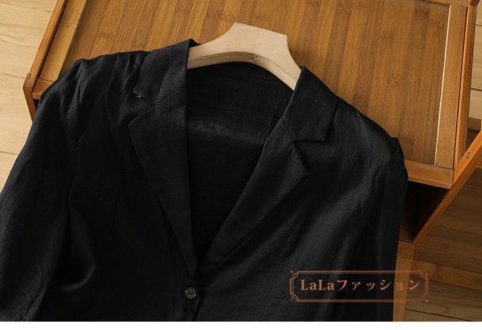 美品♡ネストローブ　リネンデラべＶネックジャケット　麻　ショート丈 美品♡ネストローブ リネンデラべVネックジャケット 麻