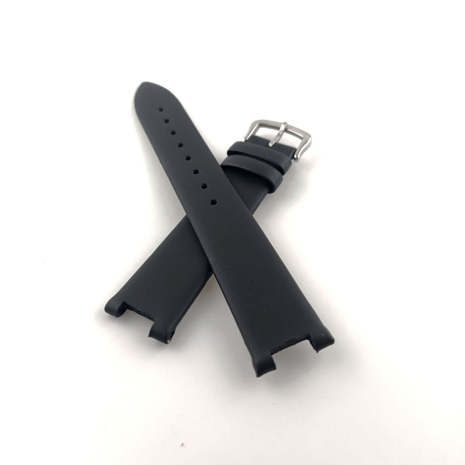 【超希少品】カルティエ　ベルト　シノワーズ　パラジウム　カウハイド　ブラック 18mm 腕時計 アリゲーター レザー ベルト ブラック 黒 防水仕様
