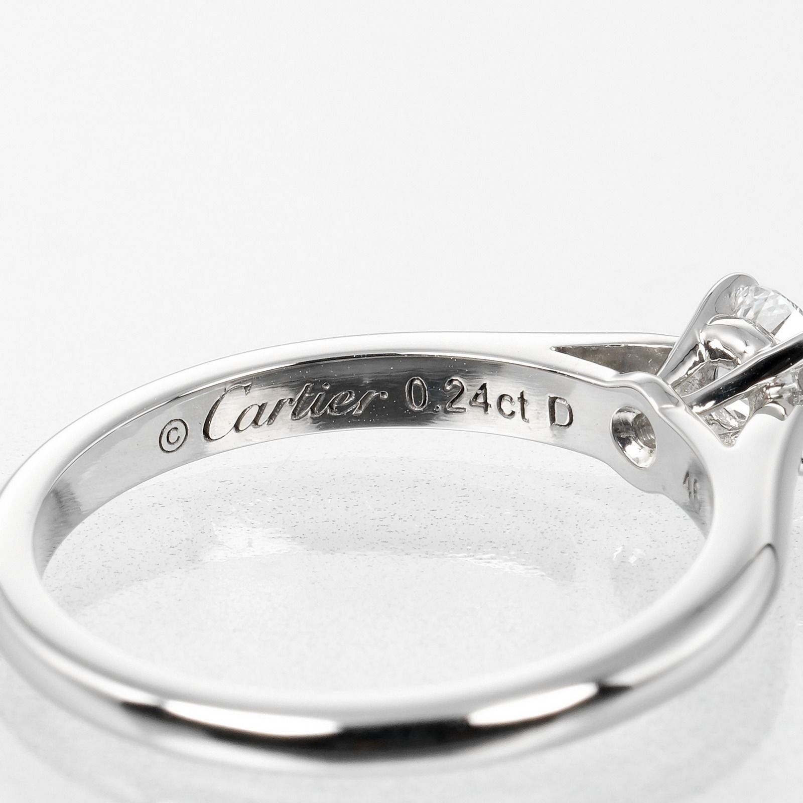 CARTIER】カルティエ 1895 ソリテール 0.24ct VVS2/D/2EX/VG Pt950 