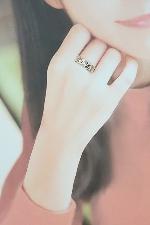 ジーエスティービー ダイヤモンド リング K18イエローゴールド K18  