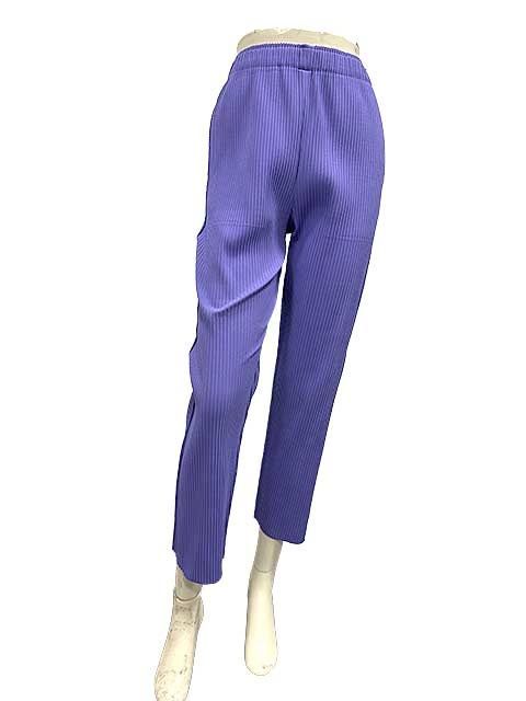 新古品 ISSEY MIYAKE ME イッセイミヤケミー プリーツパンツ パープル ＿S08＿s-0420-r08＿セルモアから